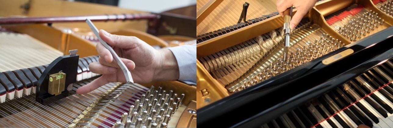 piano tuning of a grand piano